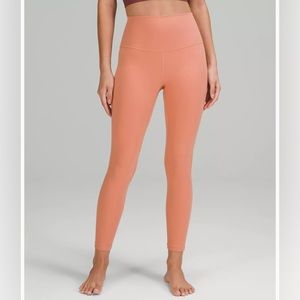 Lululemon Align High-Rise Pant 25” sz 6 in Pink Savannah